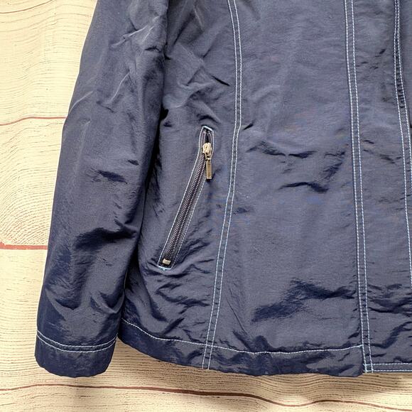 Eddie Bauer Blue WeatherEdge Lined Hooded Jacket size L - Picture 4 of 10